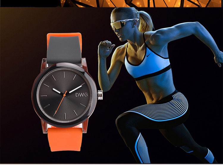 Plastic Case Silicone Strap Watches Women'S Sporting Optimum Performance
