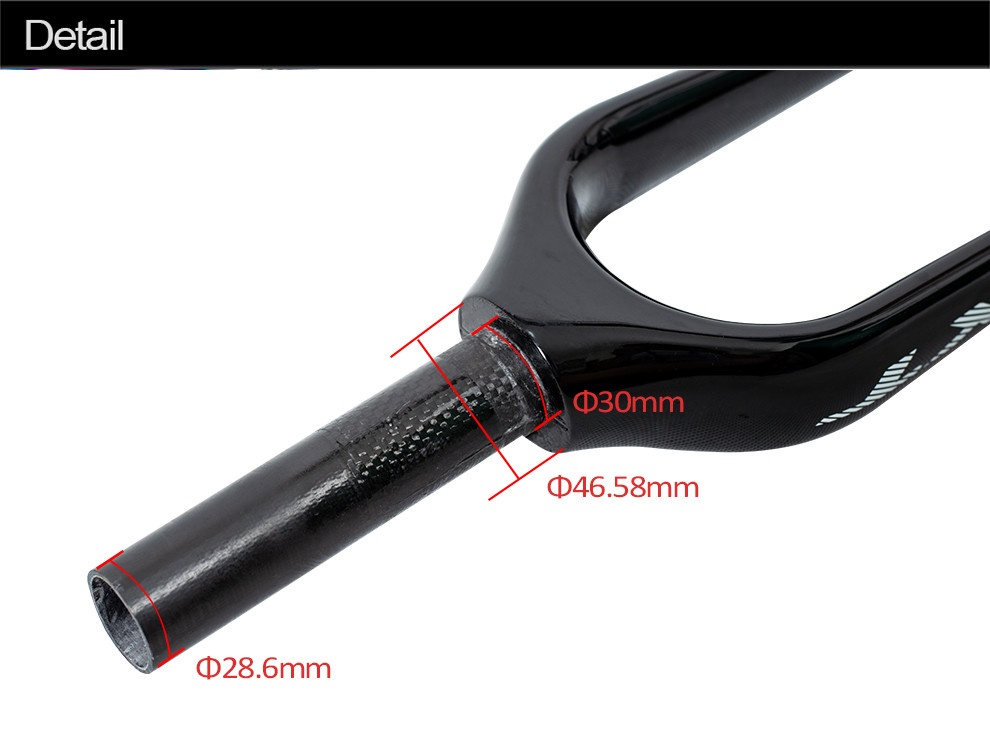 12er Carbon Fiber T800 Balance Bike Forks Small For Children Cycles