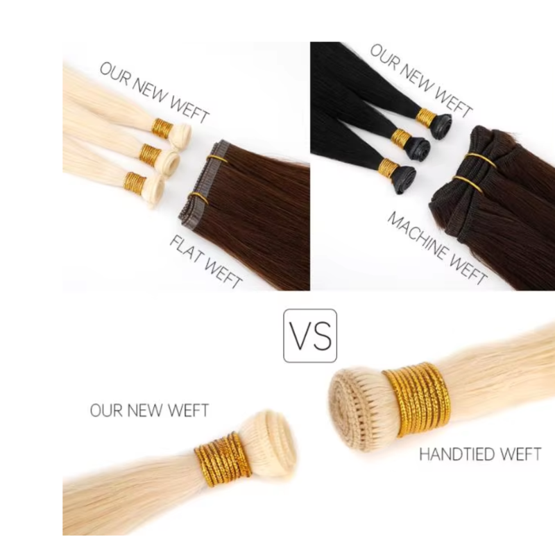 Raw Hair New Design Volume Weft Seamless Skin Weft Can Be Cut Double Drawn Genius Weft Hair Extensions