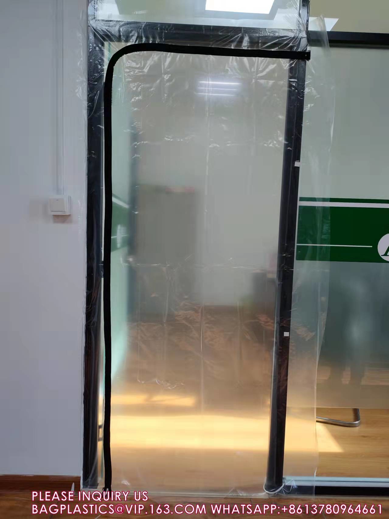 Sewing Zipper Door For Dust Barrier Zipwall Plastic zipper door dust barrier door U shape Dust Barrier Protection Kit