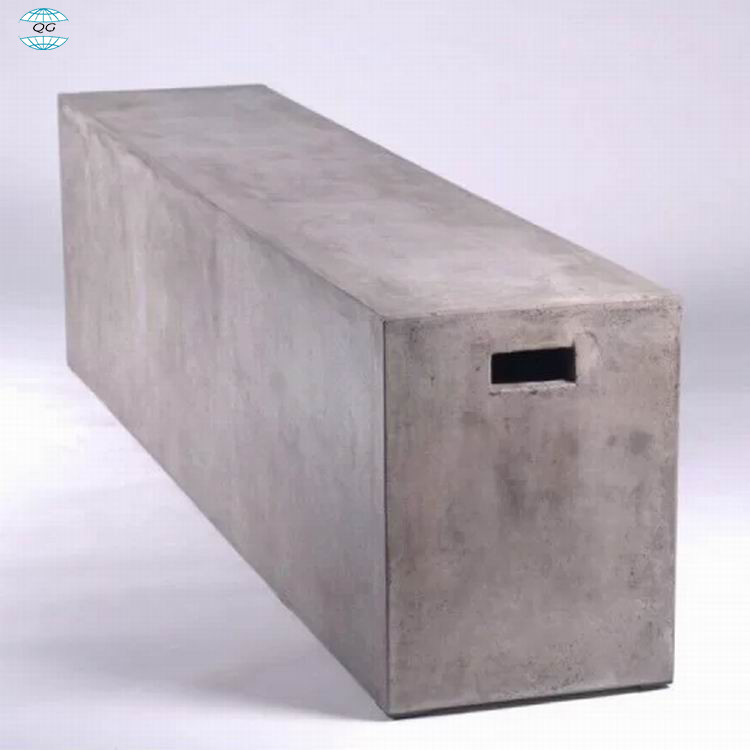 Outdoor GRC Concrete Seating Benches Public Park Concrete Cement Bench Seat