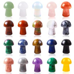 Buy cheap 0.8 Inch/20mm Gemstone Mushroom Shaped Crystals For DIY Jewelry product