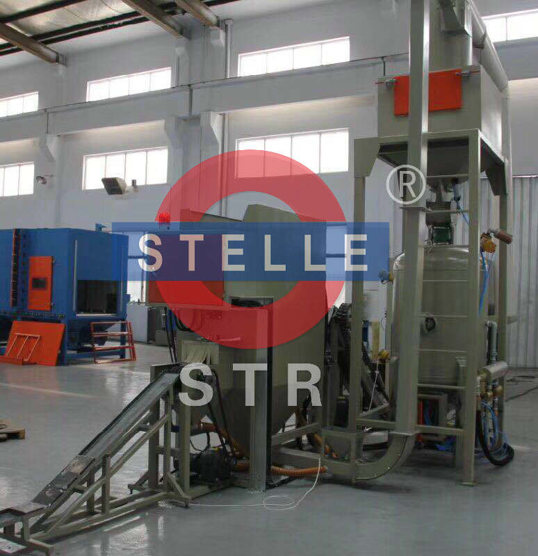 Media Automatic Conveying Blasting Machine / Portable Sandblaster Cabinet
