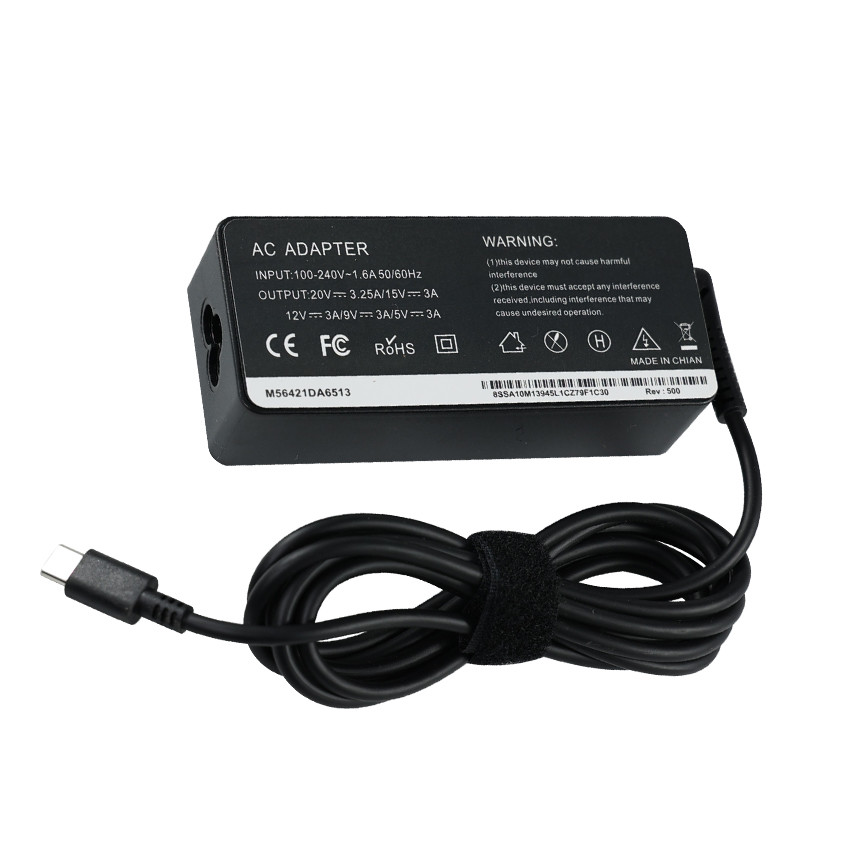 Desktop Laptop Power Charger Fast Charging Type-C PD 65W 20V 3.25A MAX