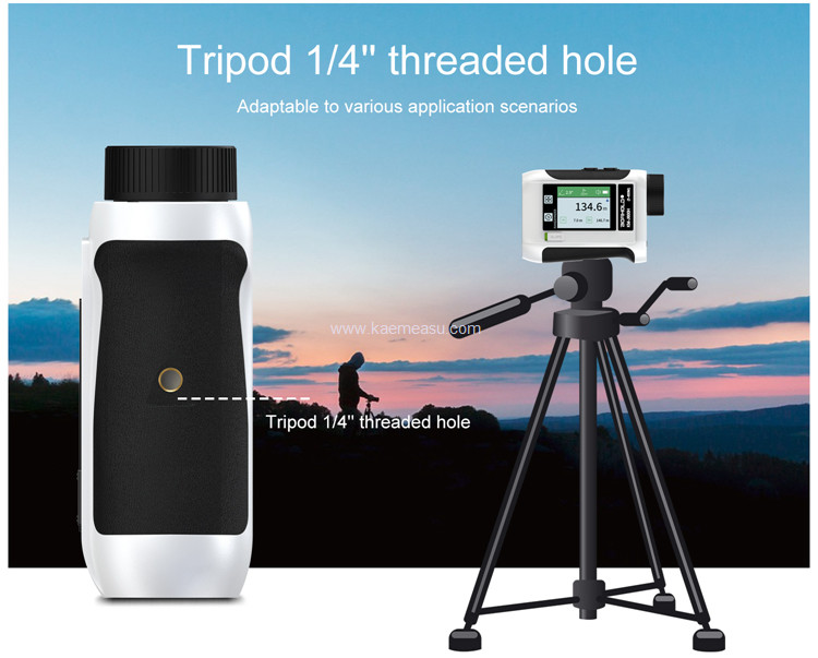 kaemeasu USB Charging Golf Rangefinder Big Screen Laser Range Finder Slope Switch Flagpole Lock J1500