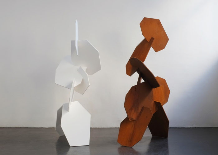 Garden Decoration Metal Fire Sculpture Corten Steel 180cm Height
