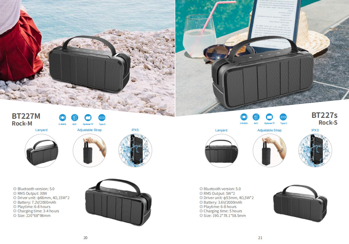 60W Waterproof IPX5 Bluetooth Wireless Speaker with TWS, DSP, TF Card, Equalizer & Subwoofer