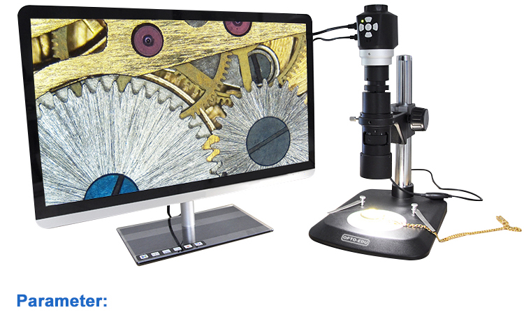 Monocular HDMI Digital USB Microscope A34.4904 - H2 With Dual Coaxial LED Light Source