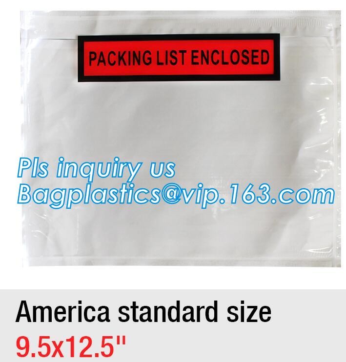 Clear Adhesive Back, Packing List / Shipping Label Envelope Pouches, seal envelope courier bag express custom mailing ba