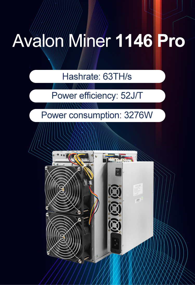 Canaan BCH BSV BTC Avalon 1166 Pro 75T 3276W Avalon 1166 Pro 78T
