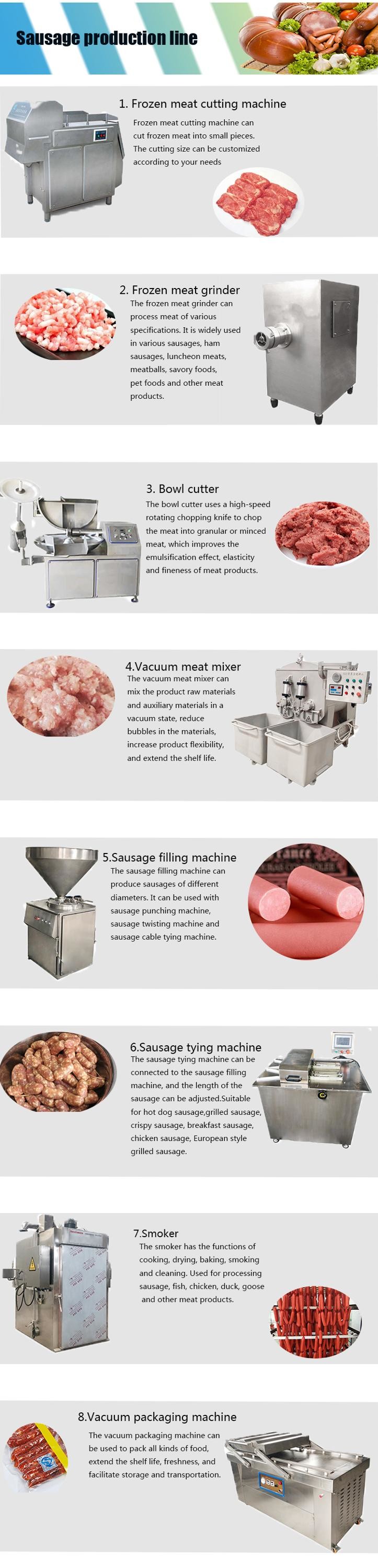 Industrial Meat Sausage Processing Equipment Grinder Filling Tying