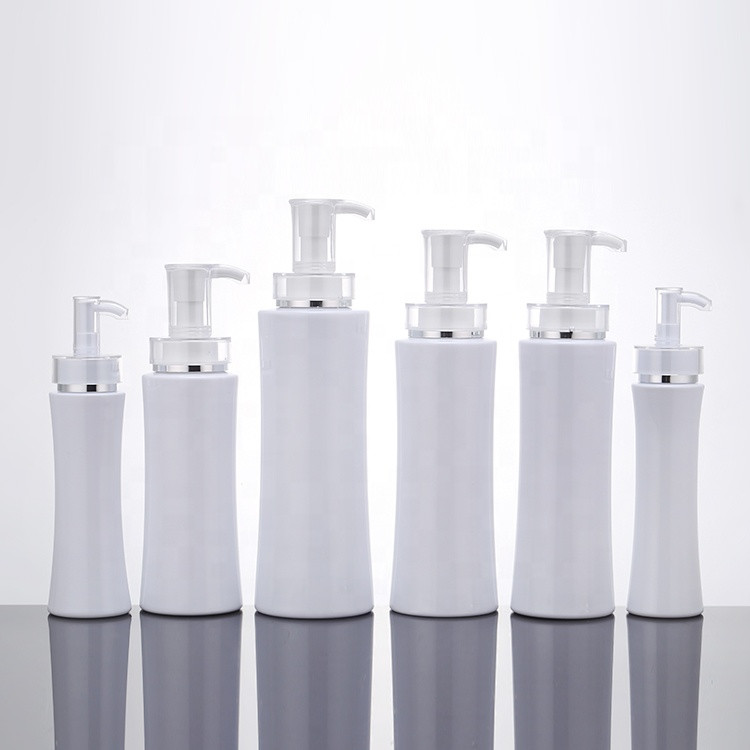 350ml 400ml 500ml OEM round shape plastic salon shampoo airless body pump packaging plastic bottles