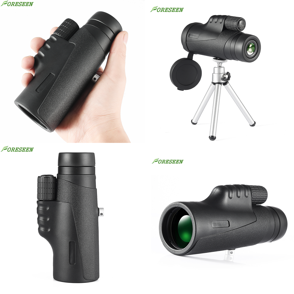 10X42 Green Coated Mobile Phone Mini Monocular Telescope Bk7 Prism Handwheel Focusing