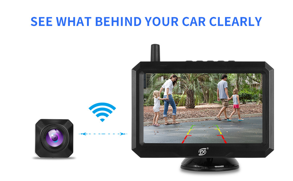 Waterproof IP68 HD Reverse Camera 5 Inch LCD Screen WIFI Rearview Camera
