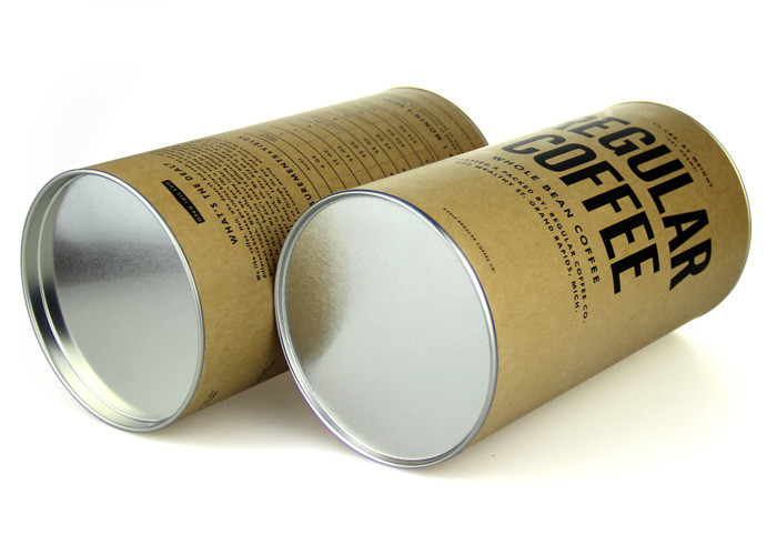 Food Grade Wine Packaging Paper Composite Cans With Movable Metal Lid