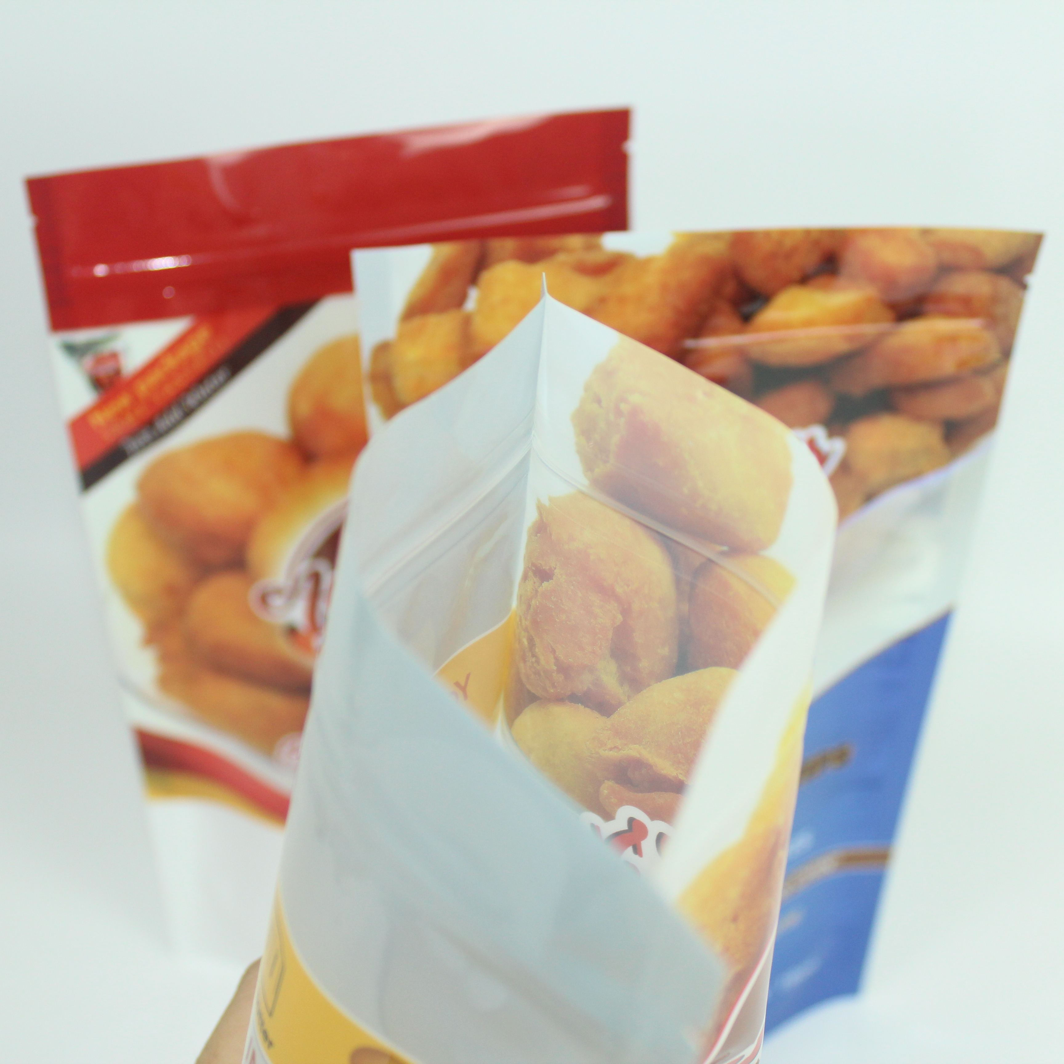 custom clear printed plastic matte stand up pouches with zipper for food packaging nuts teas coffee bags wholesale