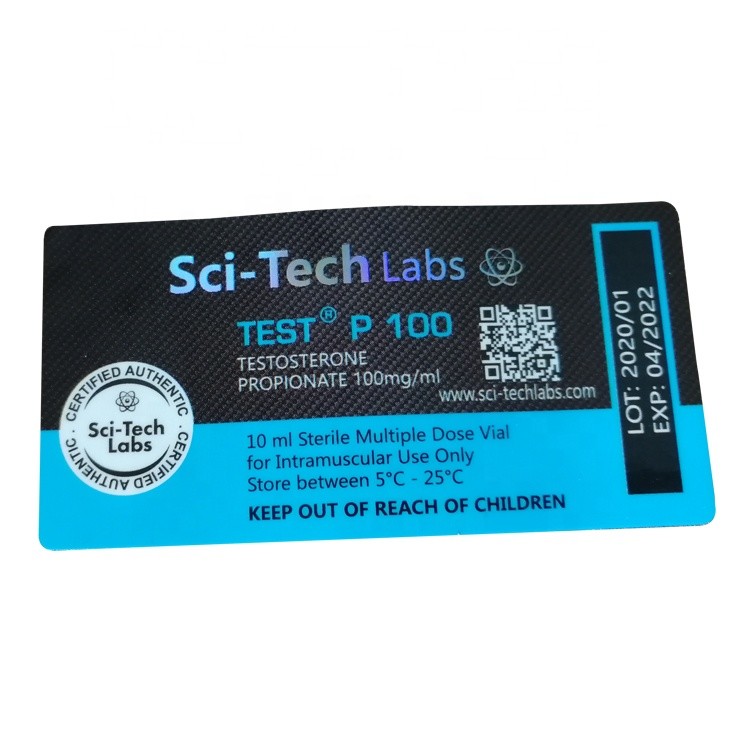 CMYK Color Medication Label Stickers , Oil Proof Vinyl Holographic Stickers