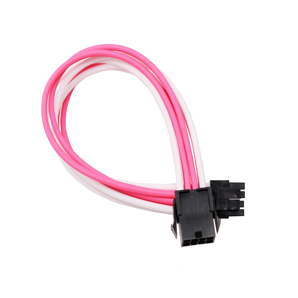 Power Supply braided Sleeved extension cable kit psu cable kit white&pink 18awg