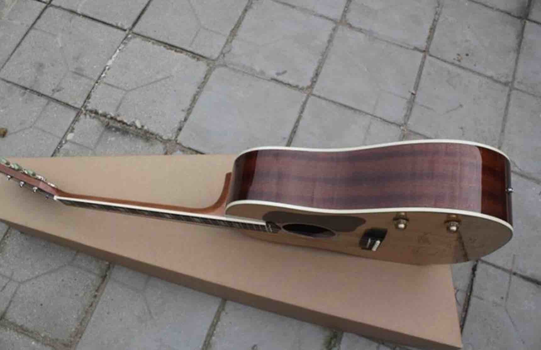 Custom Shop Natural John Lennon J160E Acoustic Guitar customize logo on headstock is available free shipping cost