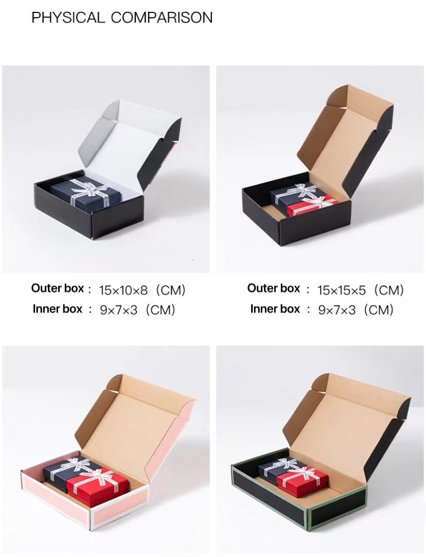 Eco Skincare Beauty Cloth Corrugated Paper Box Matte Colored Corrugated Mailing Boxes