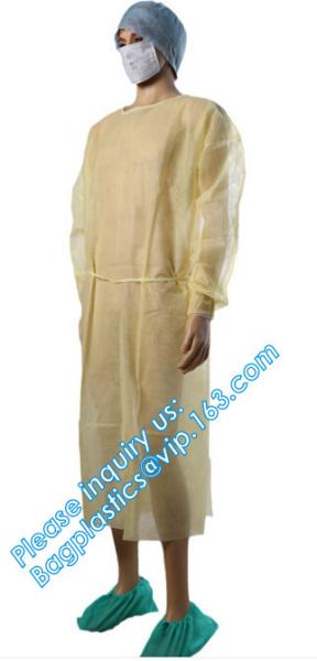 Non-woven Medical White Coveralls,Disposable Medical Waterproof Isolation Gown,