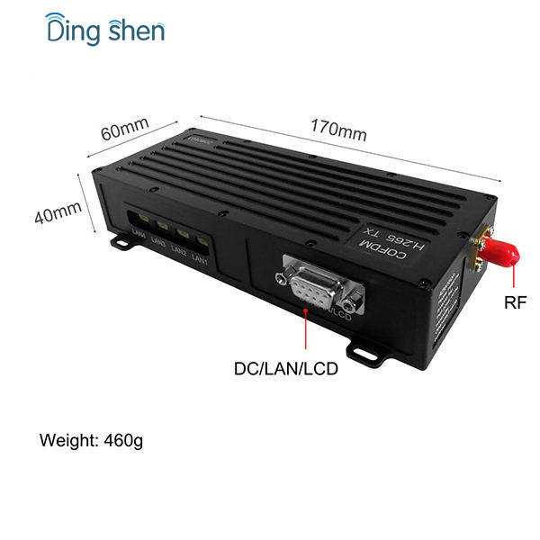 Multi Channel COFDM Wireless Transmitter HDMI Output With H.265 Endoder For Unmanned Systems