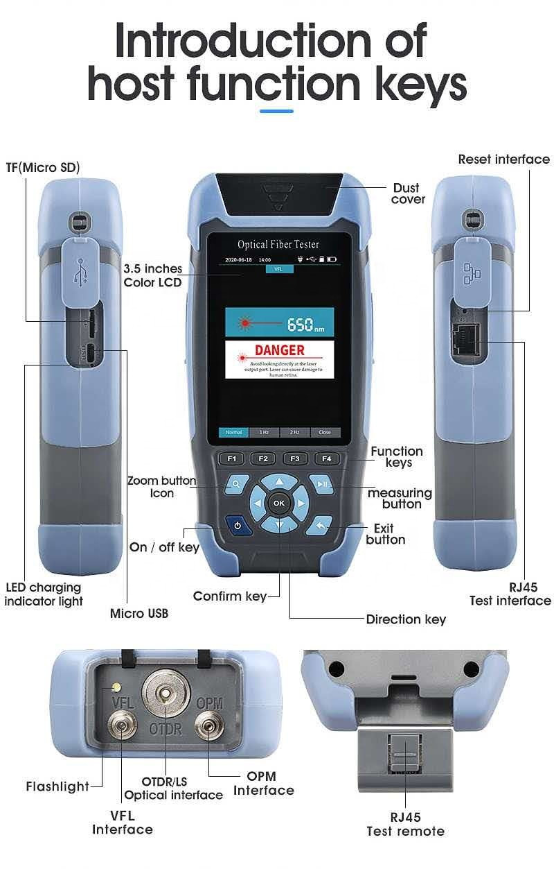 NK3200D Otdr Testing Equipment 9 Functions G.652 Fiber with VFL