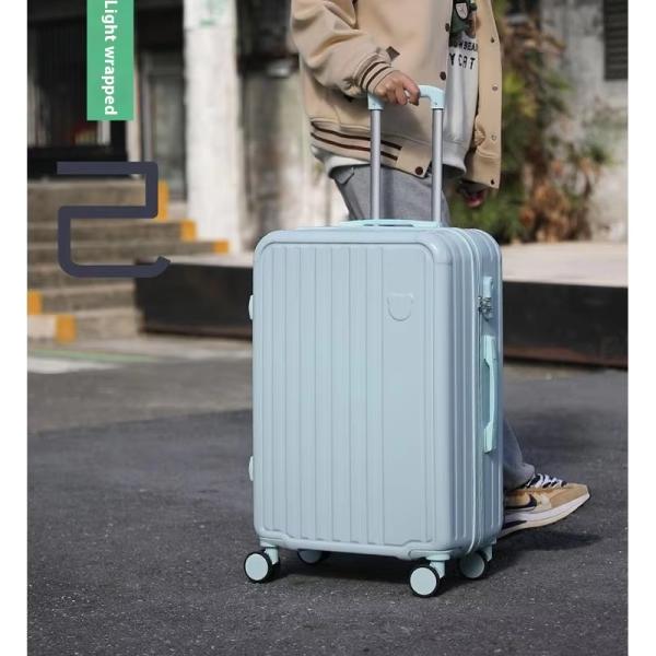 Durable Students' 20-Inch Durable Luggage Case with Mute Universal Wheel and Combination Lock Aluminum Fresh Small Suitcase Set