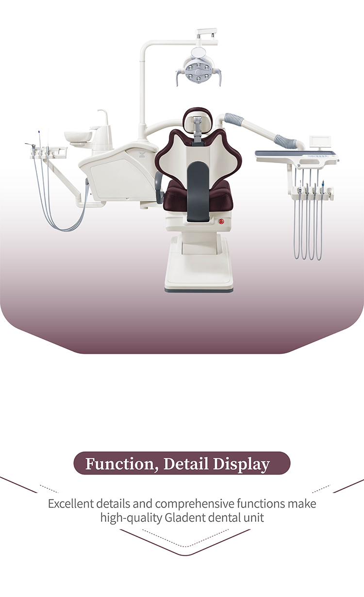 Class II Dental Unit Chair Grey With Rotatable Unit Box