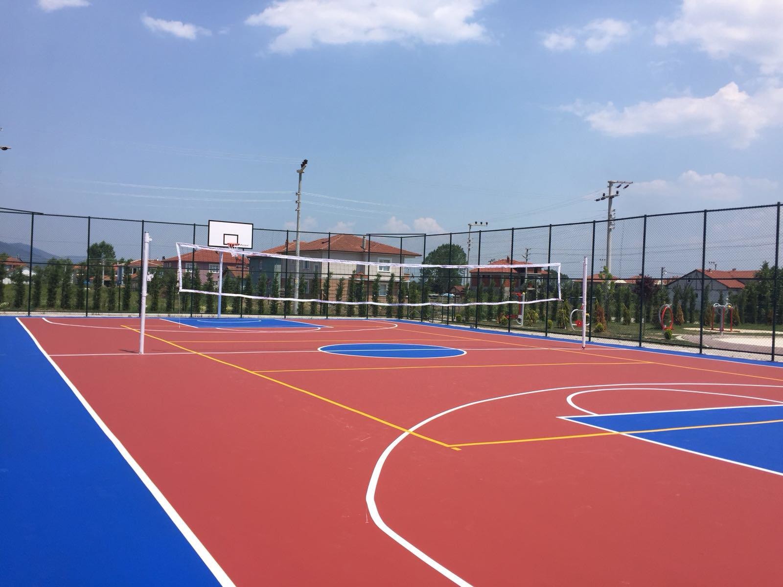 Smooth Or Textured Surface Polyurethane Sport Flooring Class 1 Fire Resistance