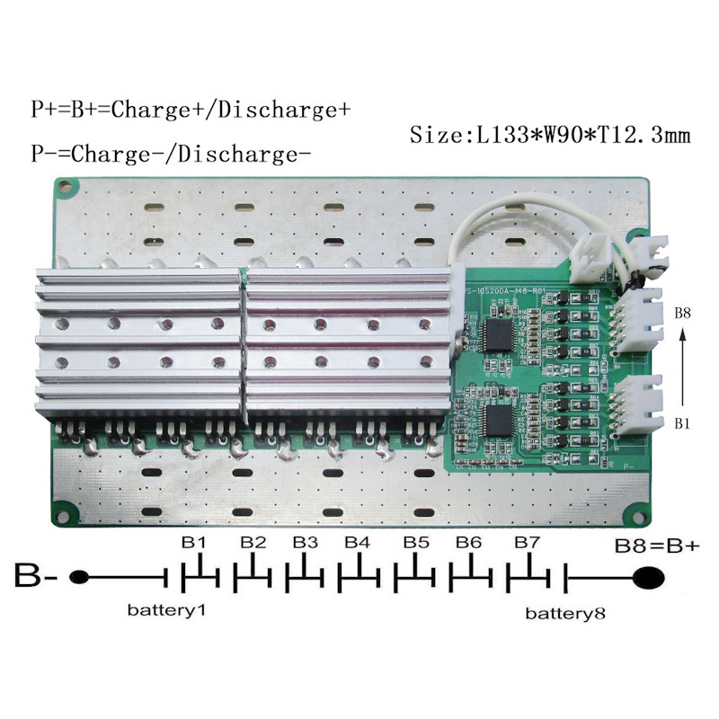 800A 200A Lithium BMS System 4S 8S 10S For Small Car Start Up Battery Pack