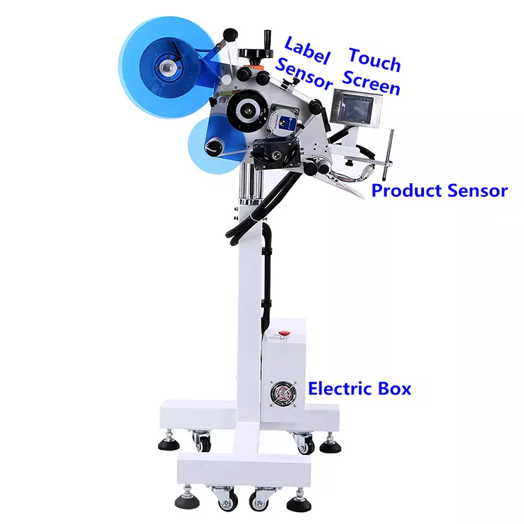 High Precision Auto Sticker Box Carton Bag Mini Top Labeling Machine Without Conveyor