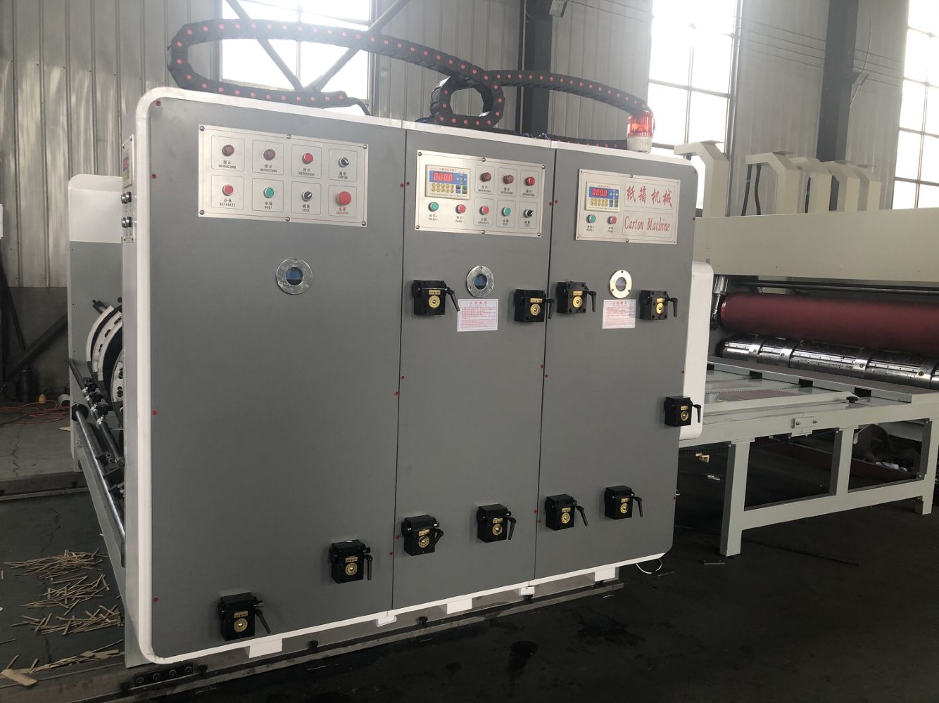 4 Color Semi Automatic Printer Slotter Machine For Corrugated Carton