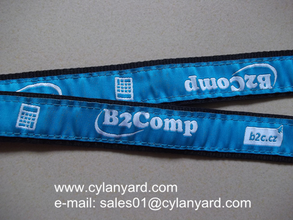 Graded Jacquard Label Overlaid Lanyards