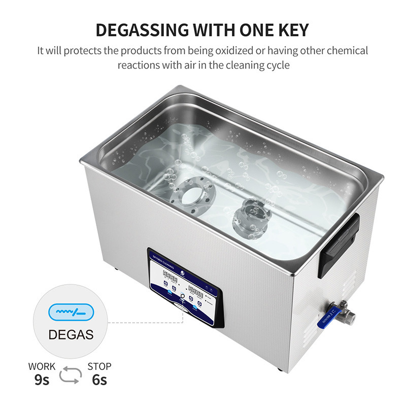 ISO14001 40kHz Digital Ultrasonic Cleaner 30L SUS304 Tank 30min Timer Adjustable