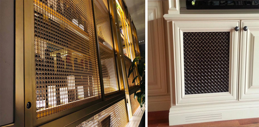 Stainless Steel Decorative Woven Wire Mesh for Length 30m-100m in Art Installations for furniture cabinet doors