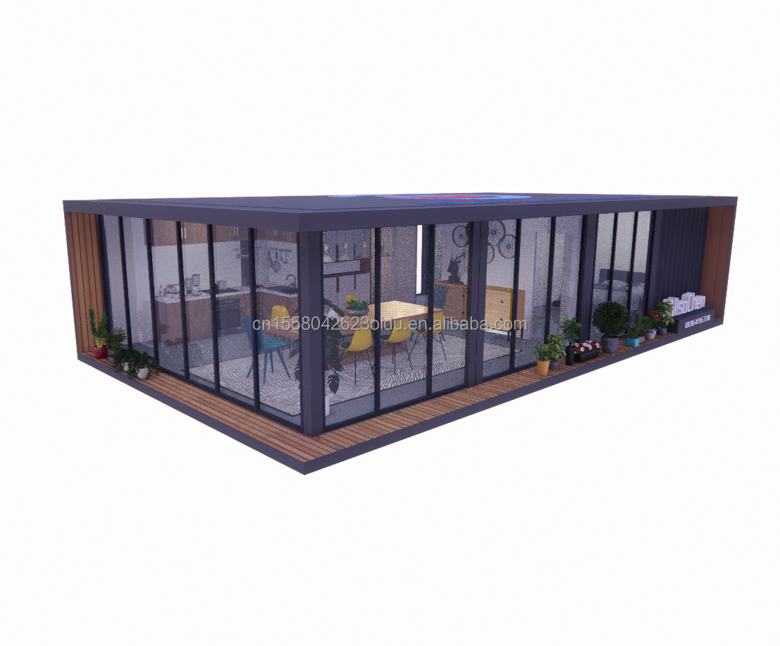Family Housing Solution 20FT Combination Flat Packaging Container with 2 Rooms and 3 Bedrooms Hotel Style