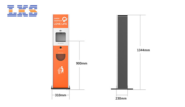 Free Standing Liquid Soap Dispensers Non Contact Body Thermometer