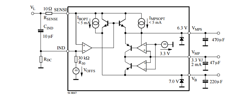 Power Circuit Board Chips U209B Monolithic Integrated Control Circuitboard