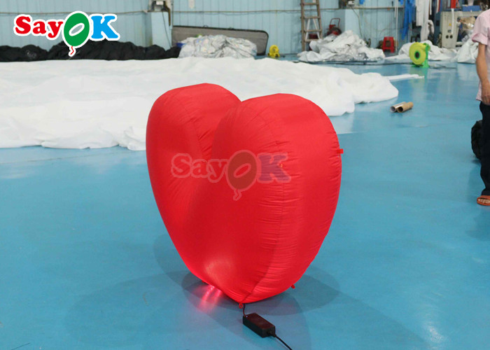 Giant Inflatable Heart Light Red Wedding Proposal Scenefor Incredible Events