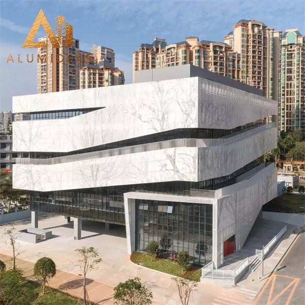 Perforated aluminum facade panel