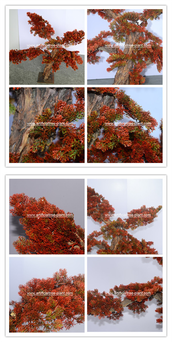 Red Leaves Jubilant Artificial Pine Trees Outdoor Shop Decoration
