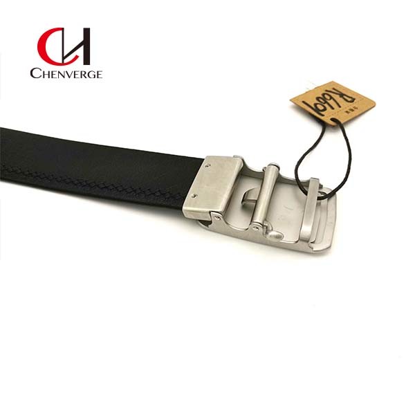 Black Businessman 38mm Leather Belt , Antiwear Men's Genuine Leather Dress Belts