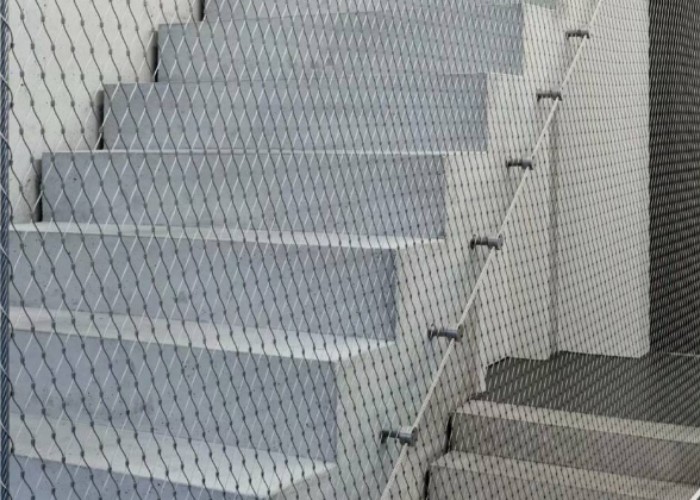 1.5mm Balustrade Cable Mesh Steel Rope Mesh With 50mm*50mm Opening