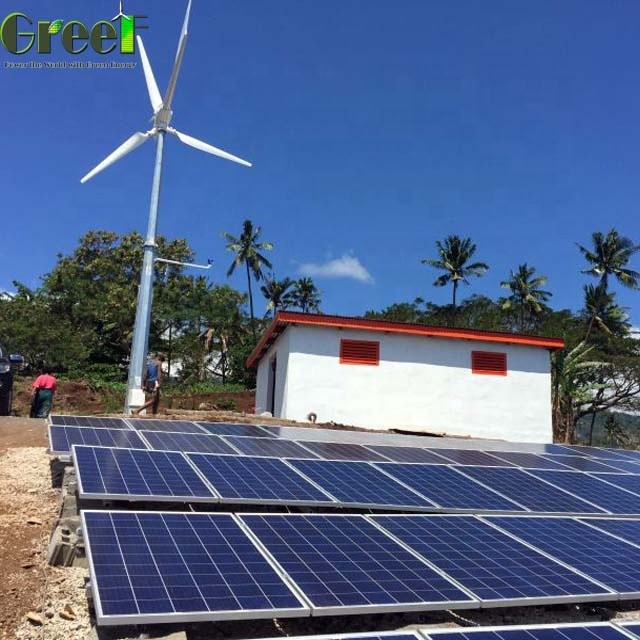 1KW 2KW Installation 3 Phase Solar Wind Hybrid System Horizontal Axis Wind Turbine