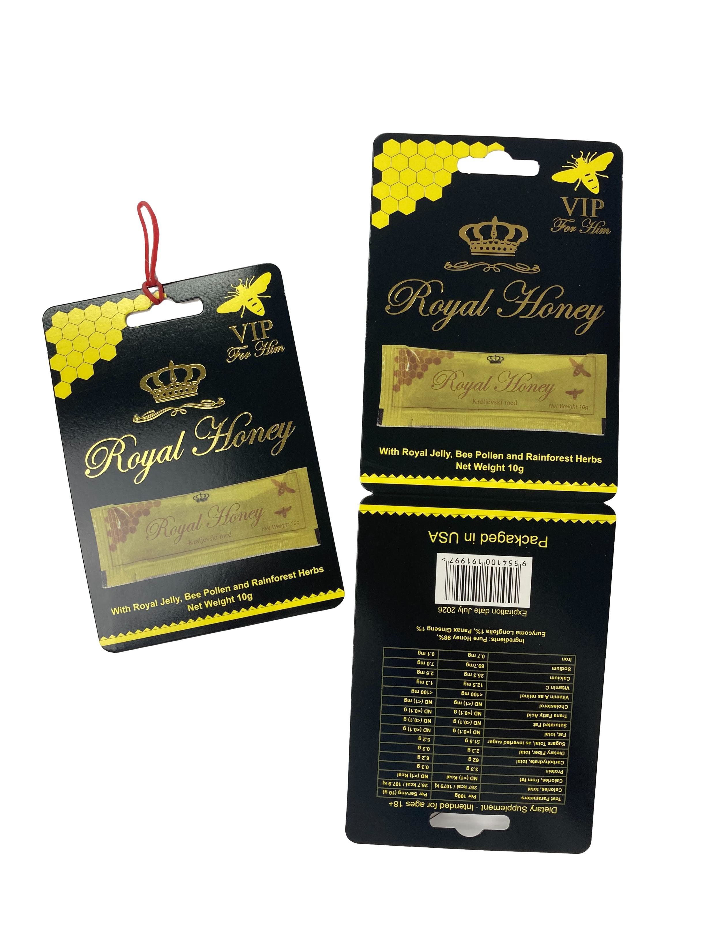 Factory Supplied Custom Honey Packaging Royal Honey Paper Card