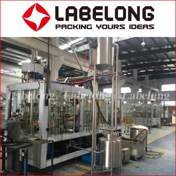 3.29Kw Juice Bottling Machine 3 In 1 Centre Filling Valves PLC Control