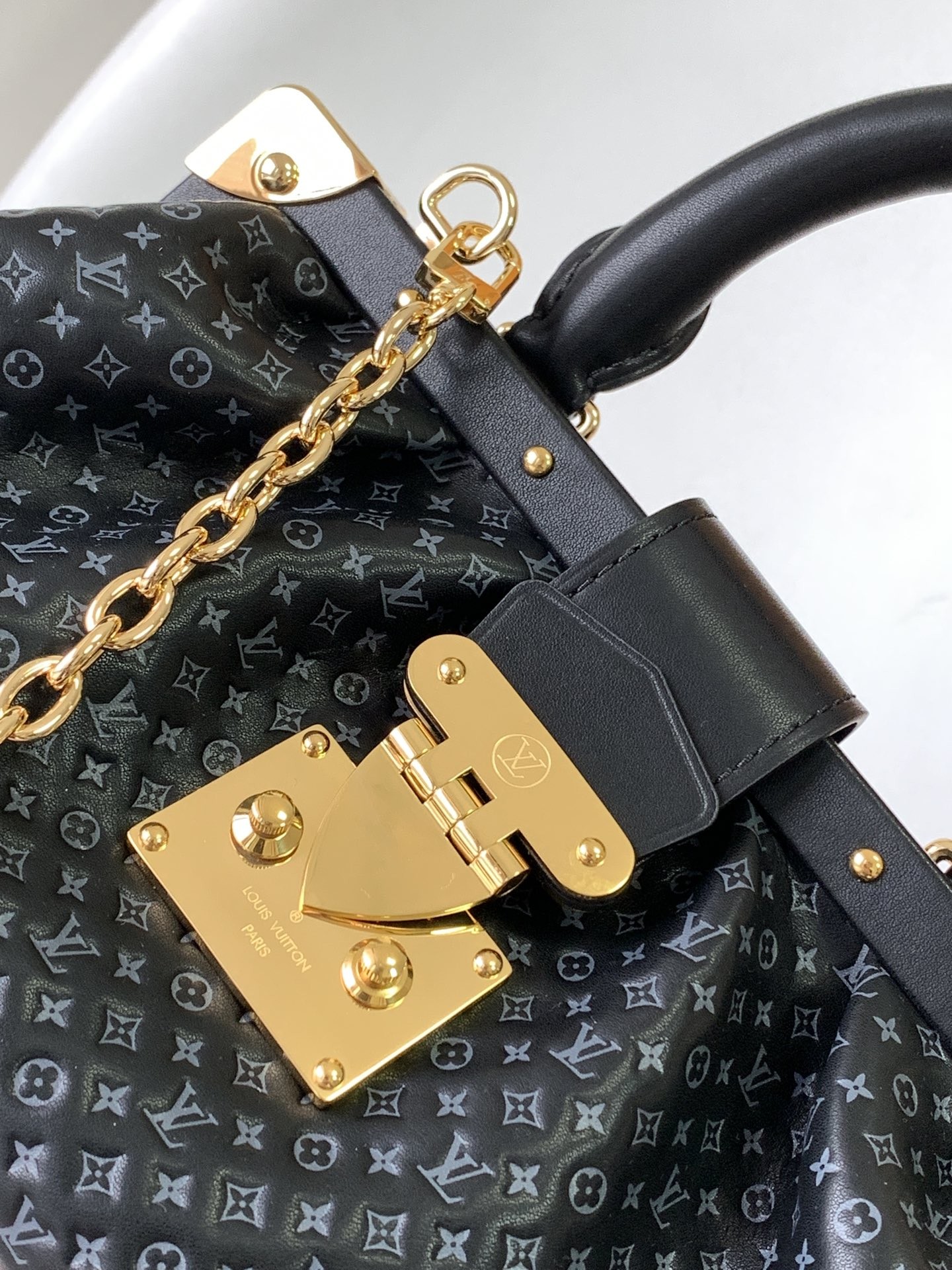 Personalized Calfskin Monogram Clutch Bag Louis Vuitton M45571