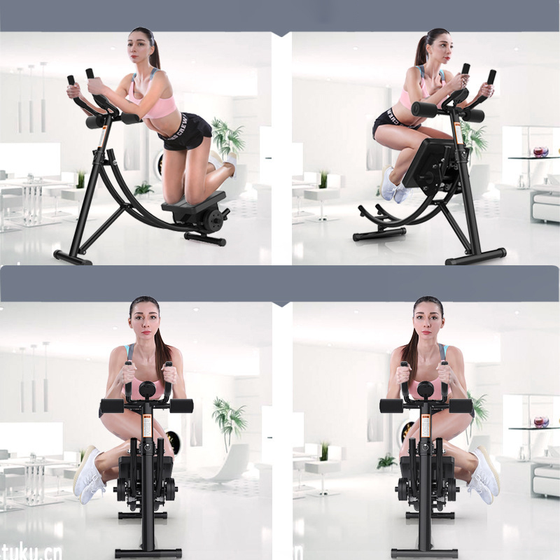Home Gym Ab Coaster Crunch Machine Seated Abdominal Fitness Exercise Muscle