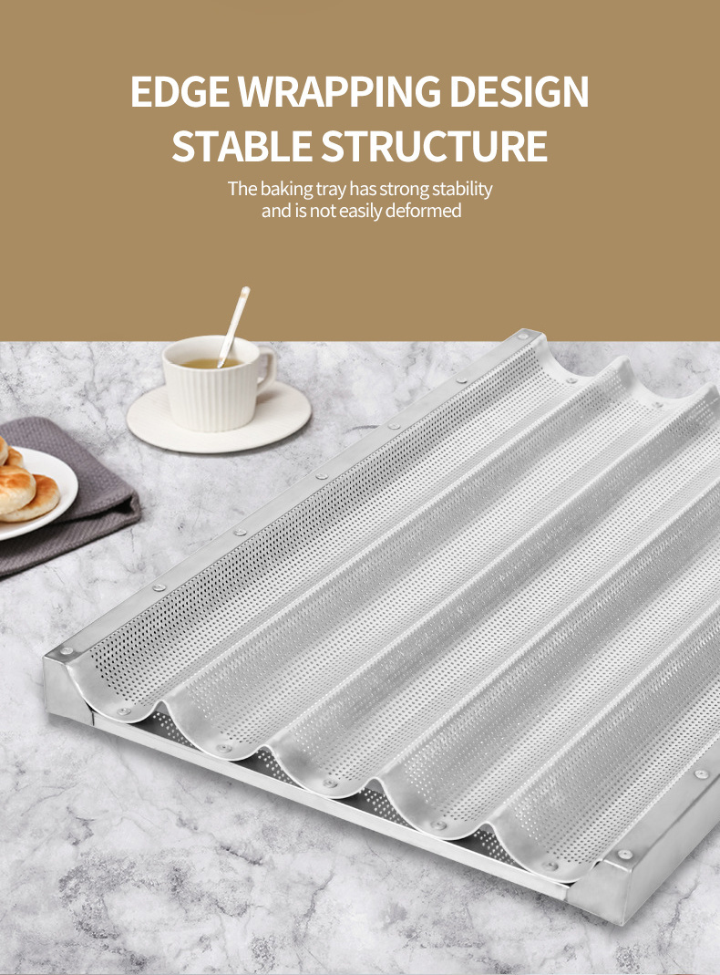 Versatile French Bread Baking Pan Tray for Various Sizes in Stock